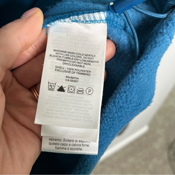 🦋🌙 COLUMBIA | Gray and Blue Color Block Fleece Zip Up Jacket - Picture 5 of 8